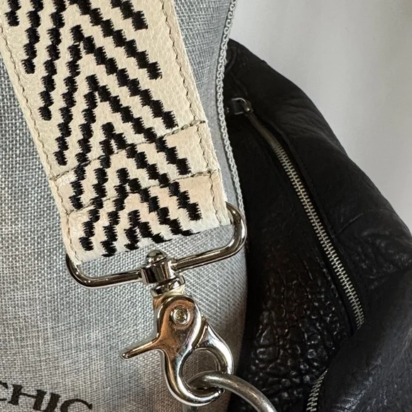 Latico Callie Leather Embossed Black Crossbody Sling Bag/Extra Patterned Strap - Picture 6 of 16